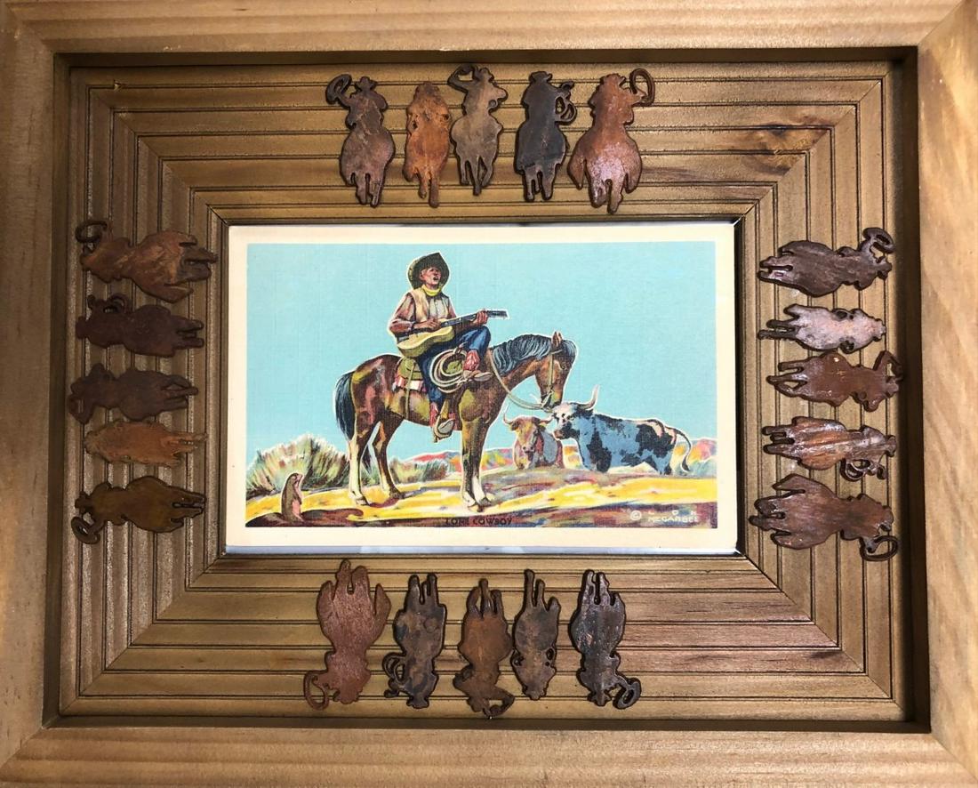 Lone Cowboy: Lone Cowboy. This fine art print is one of a series reproduced from the original paintings of Lon Megargee, whose unique style and vivid treatment make him one of the foremost contemporary artists of 