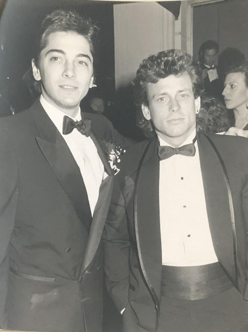 Willie Aames and Scott Baio at the Palace in Hollywood: Taken Jan 14, 1987 by noted photographer Janet Gough w/ photographer stamp and description verso. 9x7 on Kodak paper.