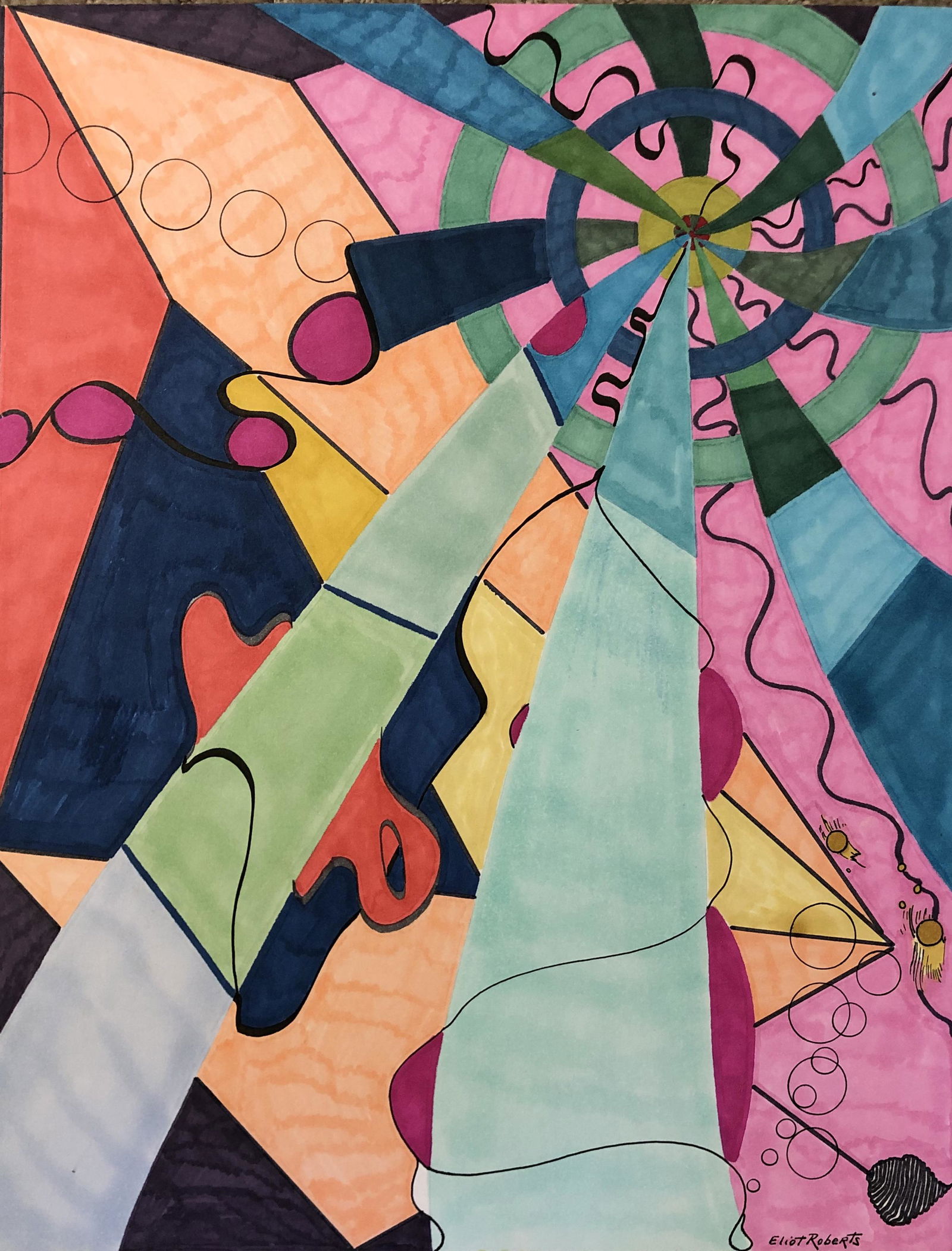 Eliot Roberts - abstract ink/marker on paper (1 of 3)