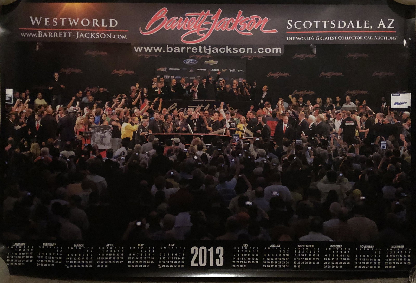 Barrett Jackson 42 nd Annual Auction- 1966 Batmobile: Barrett Jackson - 42nd Annual Auction in Scottsdale, Arizona Auction of the Original 1966 TV Series Batmobile- sold for $4,620,000 record for the highest price TV/Movie car. Original 24 x 36"
