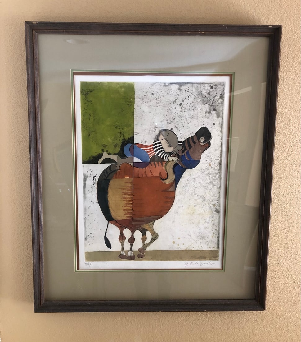 Rodo Boulanger: Rodo Boulanger - Signed lower right. Edition xxx / L Frame: 39 x 32 1/2" Heavy frame ( upon request we can ship without the frame as we often do)