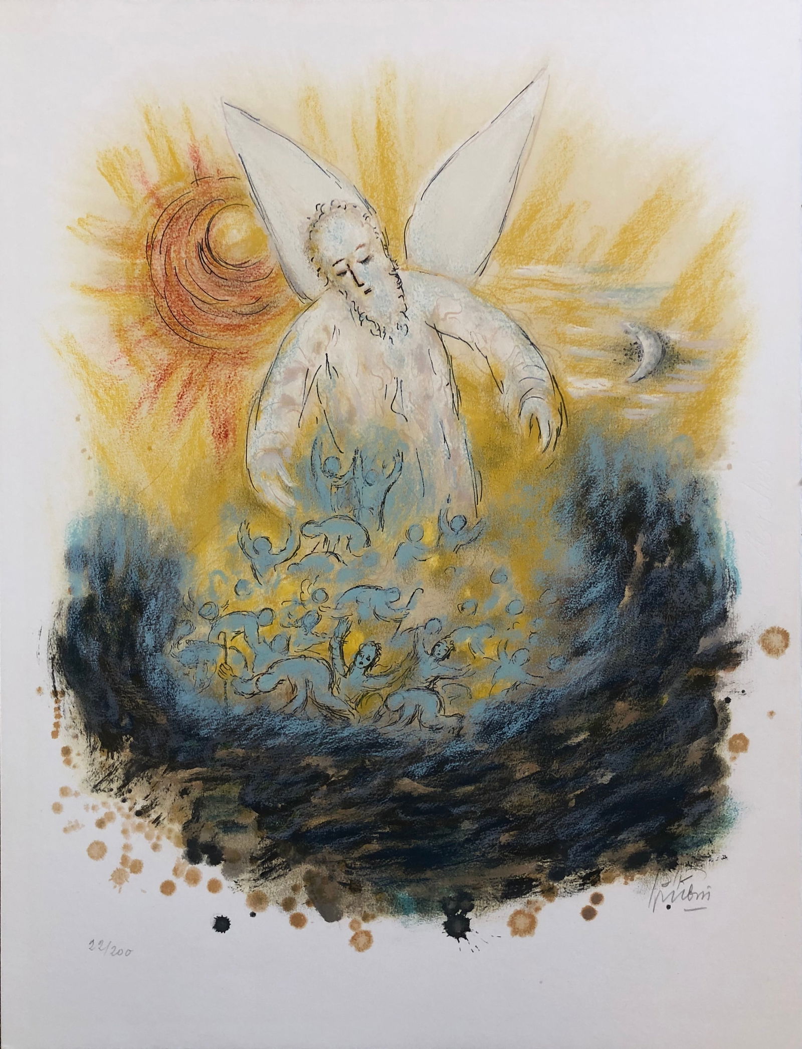 Reuvin Rubin - Lithograph from the Prophet's Suite (1 of 3)