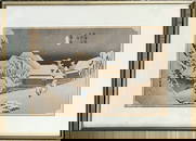 Utagawa Hiroshigi - Evening Snow at Kambara (from 53 stations of Tokaido)