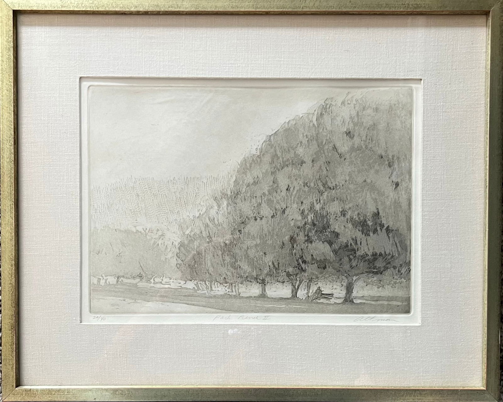 Harold Altman (1924-2003)- Dry Point Etching Signed 1960 (1 of 3)
