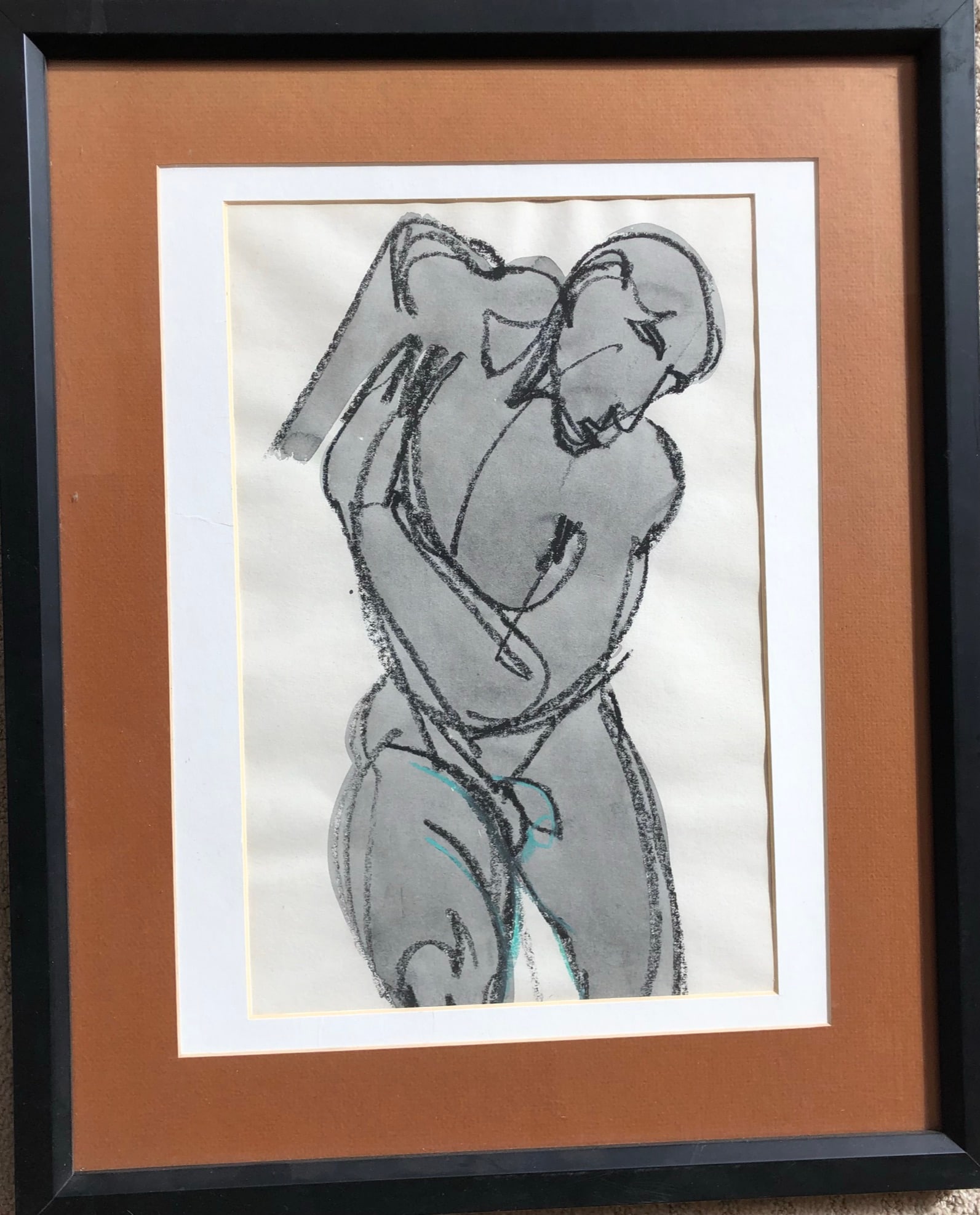 Robert Brown (1917-2009)Mix Media: Robert Brown - Charcoal Mix Media. 17 1/2 x 21 1/2