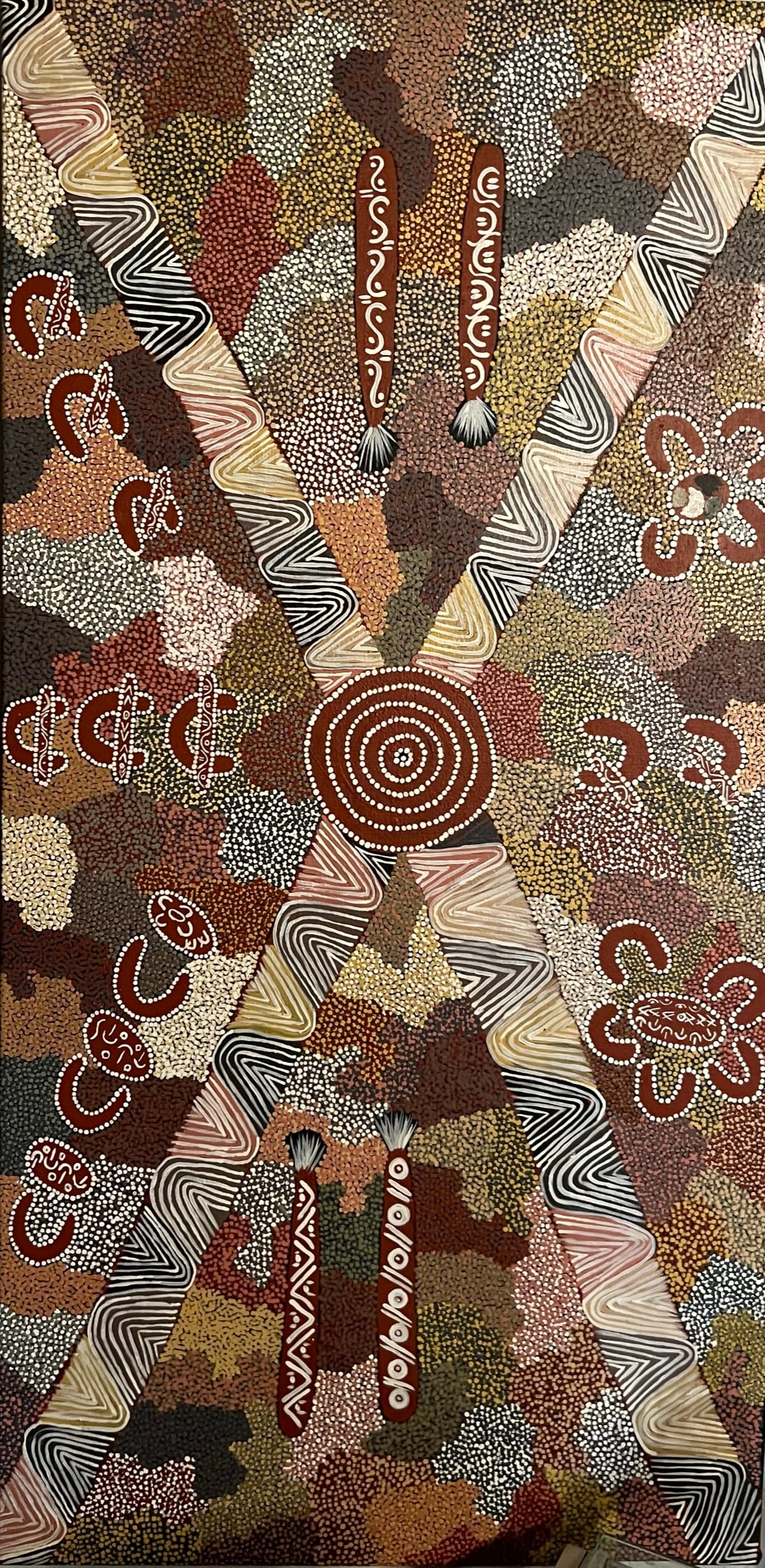 Sonda Turner Nampijinpa- Aboriginal (1956-) Painting (1 of 3)