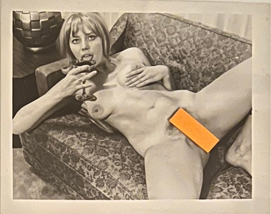 Vintage Erotic Nude Model Black/White Photograph for Magazine: Vintage Erotic Adult Art Nude Black and White Mid Century Professionally Shot Photograph for Adult Magazine Framed: 11 1/2 x 9 1/2 " Phot: 5 x 4 "