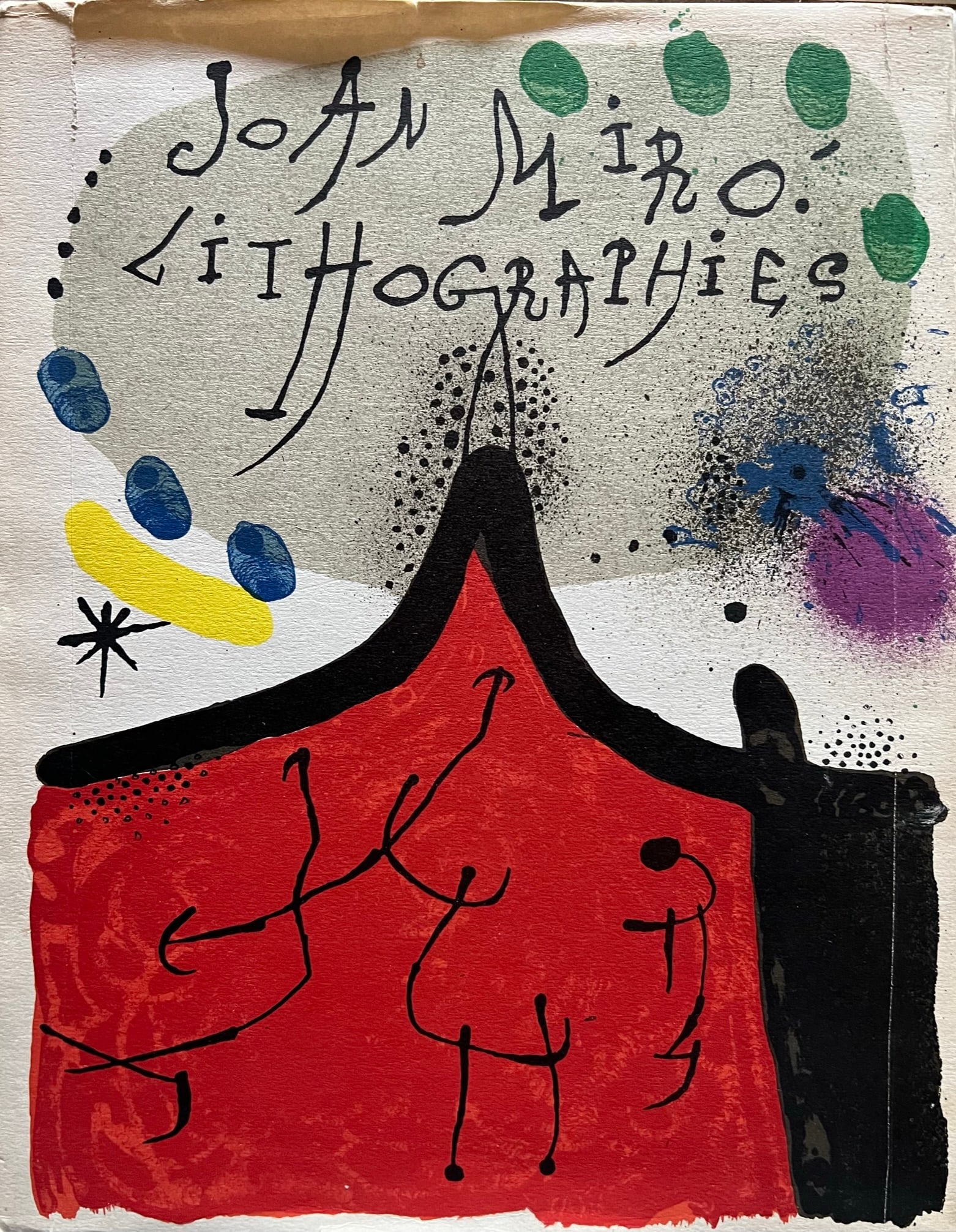 Joan Miro-Lithographies Volume 1: Miro - Lithographies Volume 1, 1972 Hardbound book w/ 6 single page and 5 double page lithographs plus dust jacket. This is number 1755 from 5000 edition. 13 x 10 x 1 1/2"