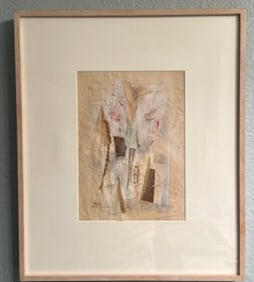 Contemporary 20th Century -signed collage mix media