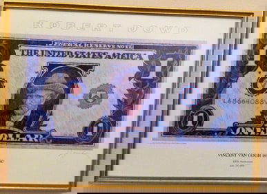 ROBERT DOWD- VAN GOGH DOLLAR, 1990, color poster, RARE,