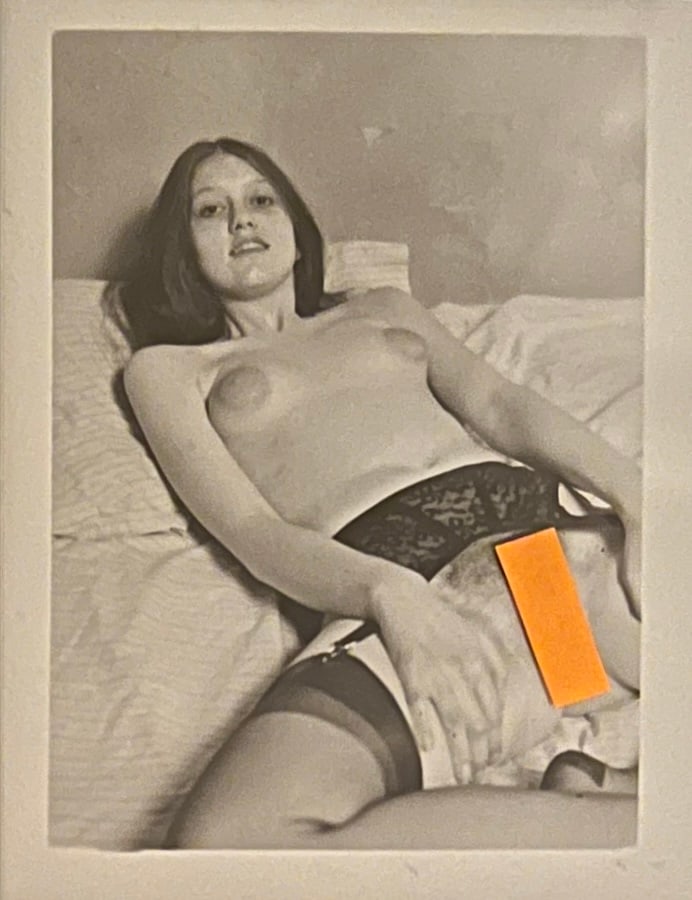 Vintage Erotic Nude Model Black/White Photograph for Magazine: Vintage Erotic Adult Art Nude Black and White Mid Century Professionally Shot Photograph for Adult Magazine Framed: 11 1/2 x 9 1/2 " Phot: 5 x 4 "