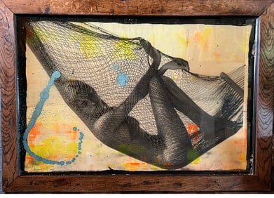 Raphael Mazzucco (b. 1970) Adriana Lima- Mix Media Painting