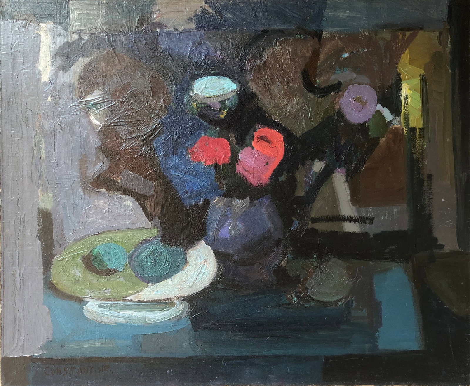Constantine Cherkas (1919-2011) Russian - Oil painting: Constantine Cherkas (1919-2011) Russian Oil Painting on canvas, signed lower left Dimension 28" x 34" excellent oil painting Famed Russian painter born in Moscow an apprenticed with the very important