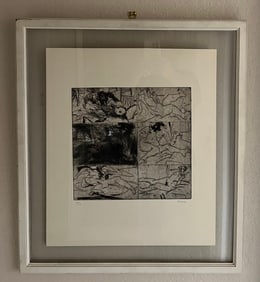 William Brice (1921-2008) Six Figure Variations 1961 Signed w Provenance and labels