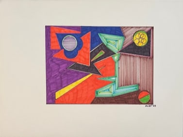 Eliot Roberts - 5 abstract ink compositions