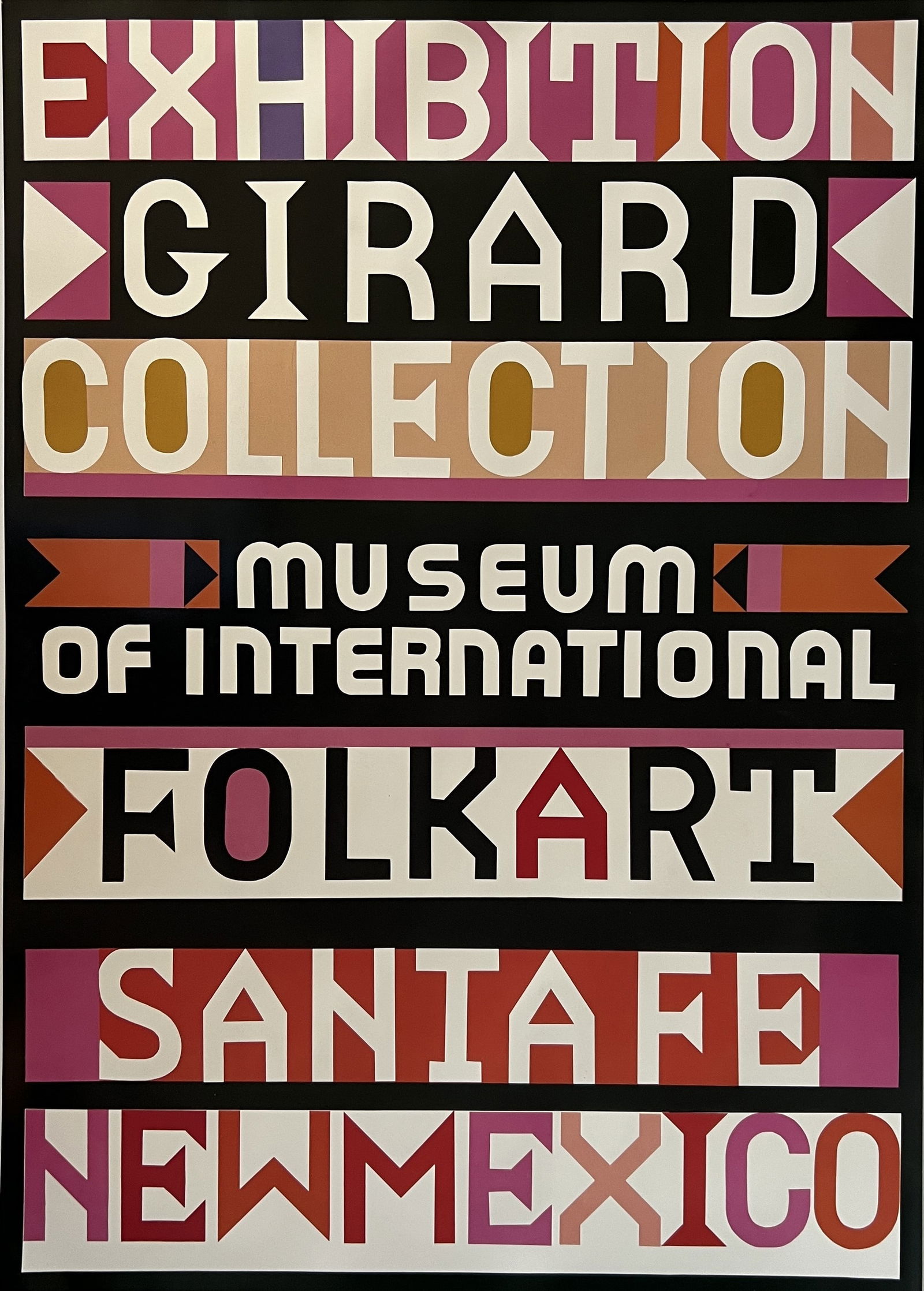 Alexander Girard - Exhibition Girard Collection Print 1981: Alexander Girard ( 1907-1993) Exhibition Girard Collection Poster - offset litho in colors) Year: 1981 Dimension: 28 x 20 (71 x 51cm). This was created in conjunction with the artists exhibition at th