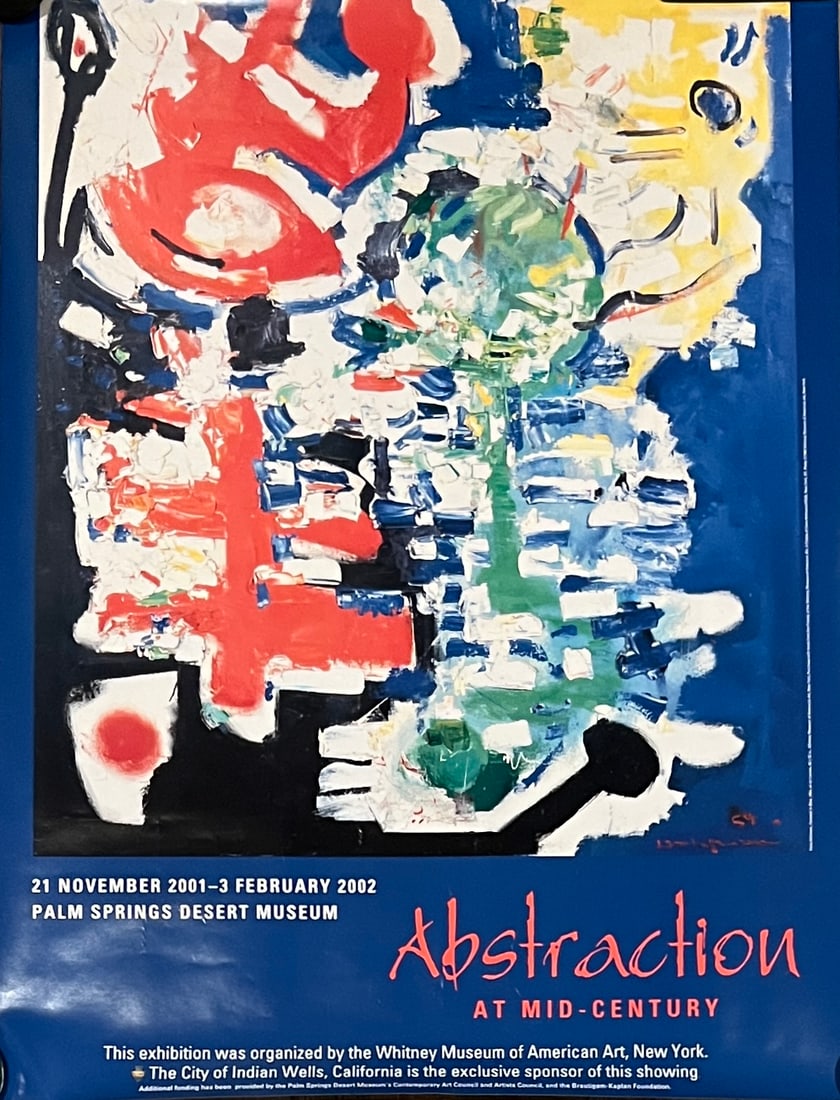 Abstraction at Mid Century-Hans Hofmann "Fantasia in Blue": Abstraction at Mid-Century Nov 21, 2001 - Feb 3, 2002 Palm Springs Desert Museum -Exhibition organized by the Whitney Museum , NY. Image is of Hans Hofmann "Fantasia in Blue" Dimension: 31 x 23"