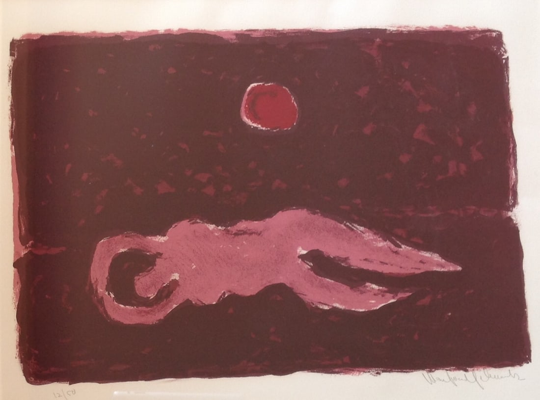 Manfred Schwartz (1909-1970) Poland: Manfred Schwartz - Type: Lithograph (hand pulled stone litho) Signed in Pencil Edition: 12 / 50 Framed: Framing is exquisite, expensive and beautiful Dimension: framed : 21 1/2 x 30" Site: 16 x 21 1/2