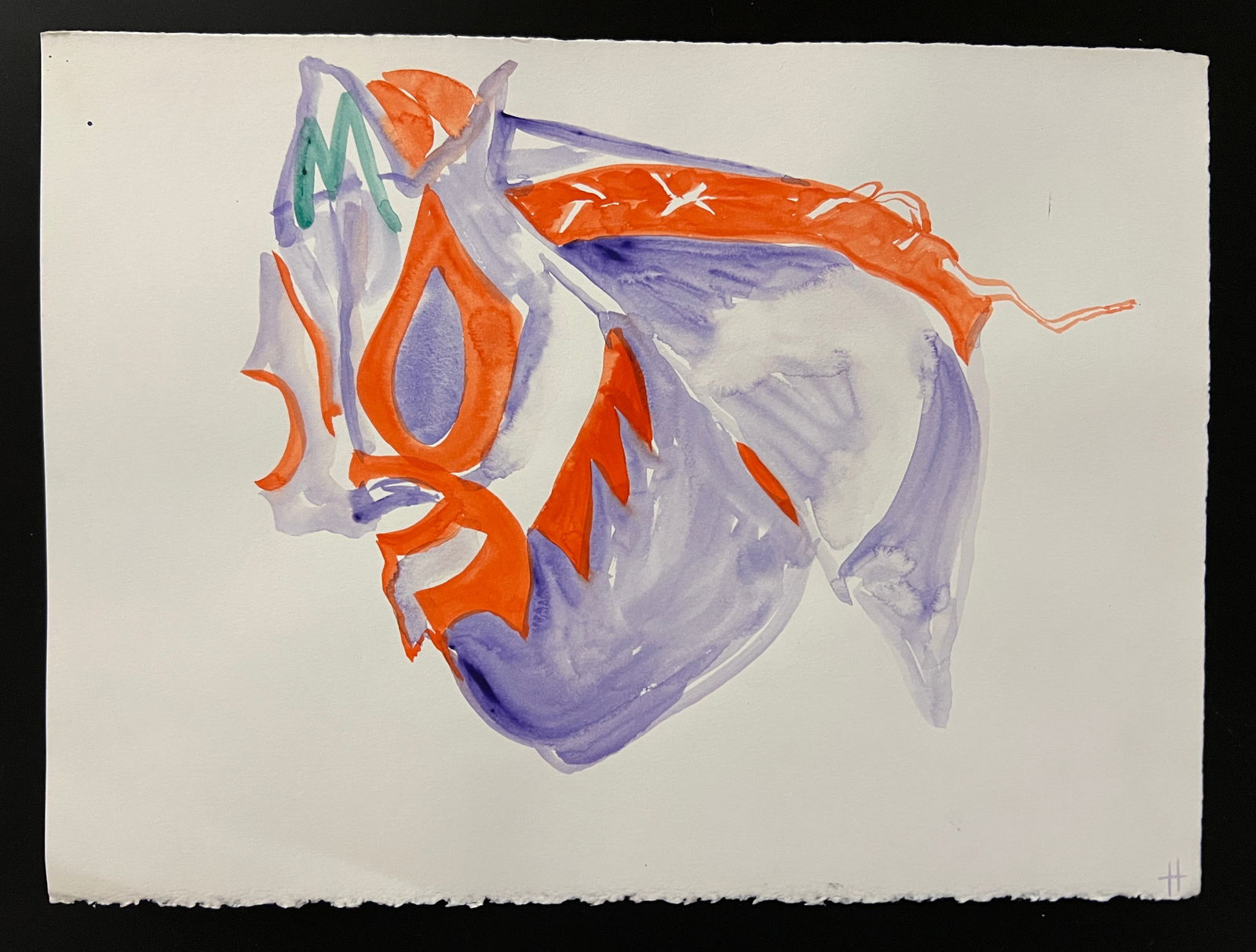 Salomon Huerta-watercolor boxer series-signed: Salomon Huerta - Watercolor from his famous "boxer series". Signed lower right. Dimension: 11 x 15" Huerta has received national and international recognition. Has had many solo and group