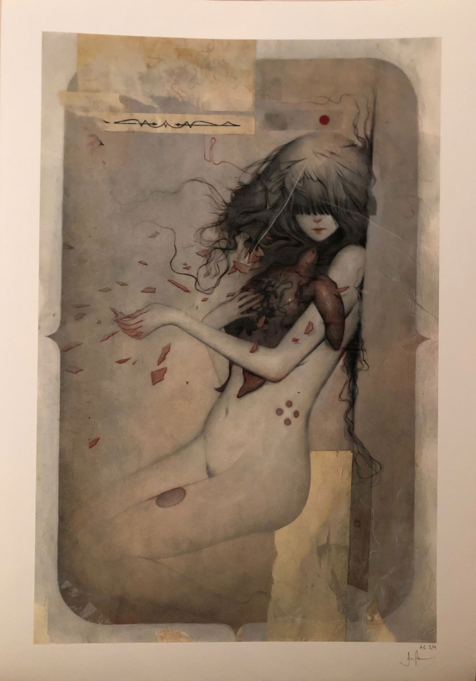 Joao Ruas: Joao Ruas - Haunted #20. Color print released in 2009. From very small edition. Signed lower right. Sheet 17 1/4 x 12" Image: 13 1/8 x 10" SOLD OUT PRINT