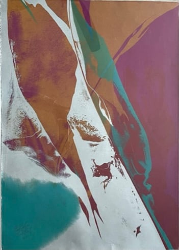 Paul Jenkins (1923-2012) 1967 RARE Trial Proof: Paul Jenkins - (1923-2012) Rare Trial Proof - Untitled Year - 1967 Signed and Dated and inscribed "trail proof" in pencil. Has label from NYC back of frame. Dimension: 28 1/2 x 20 1/2" plexiglass box