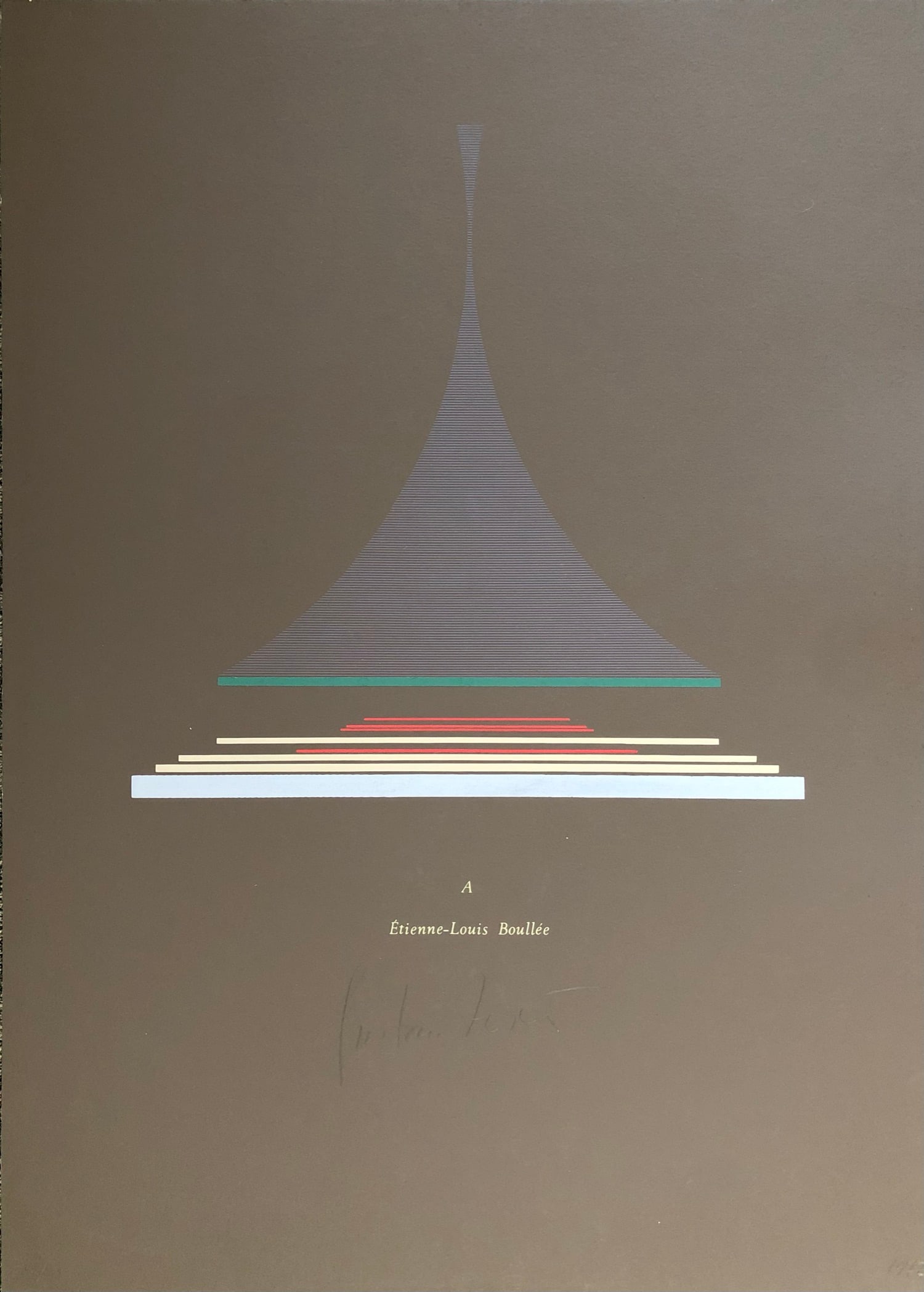 Gustavo Torner (b. 1925) lithograph 1972 signed: Gustavo Torner (b. 1925) Lithograph from the series " Serie Sur Geometries " year : 1972 signed, titled and dated. On board. Edition total : 75 (other lithos listed) He is one of the