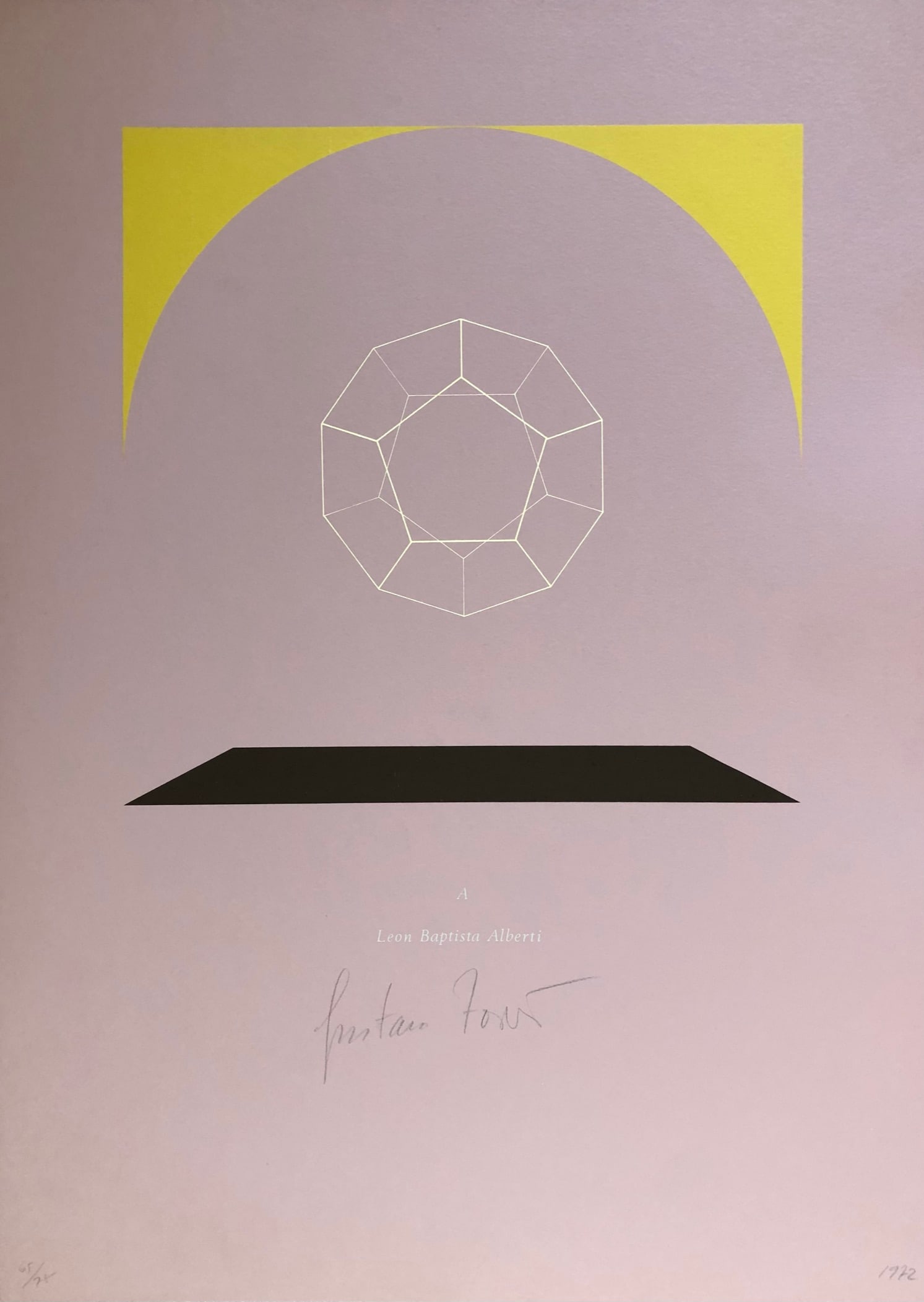 Gustavo Torner (b. 1925) lithograph 1972 signed: Gustavo Torner (b. 1925) Lithograph from the series " Serie Sur Geometries " year : 1972 signed, titled and dated. On board. Edition total : 75 (other lithos listed) He is one of the
