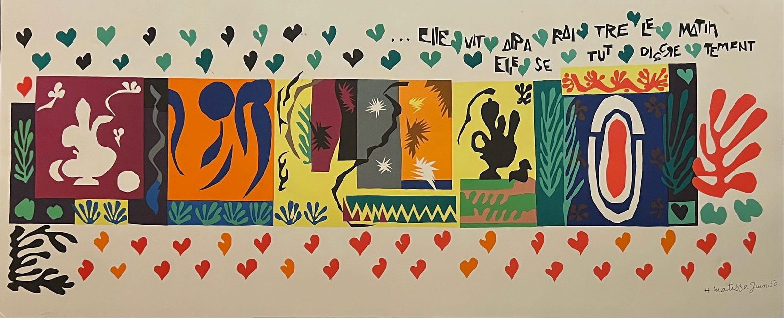 Matisse " The Thousand and One Nights" 15 color lithograph: Matisse " The thousand and One Nights" Lithograph in 15 colors printed in France. Dimension: 18 5/5 x 47