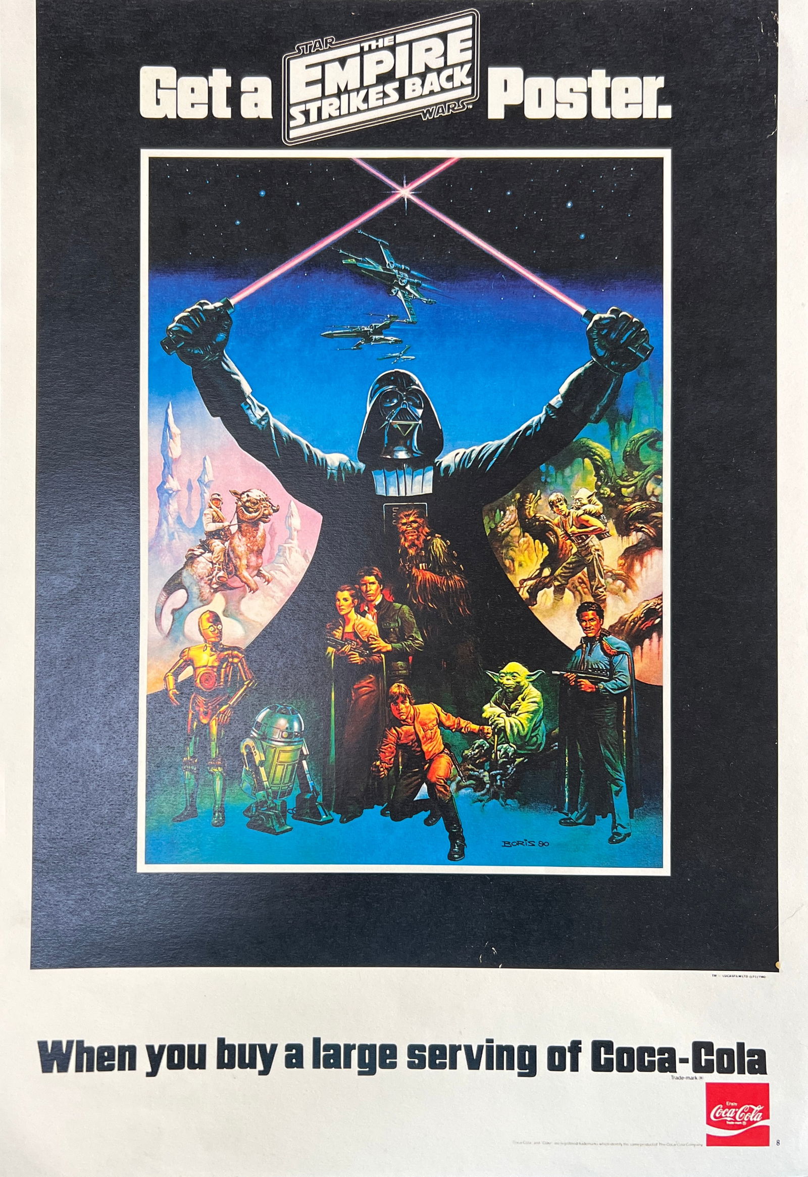 Star Wars originalvintage - The Empire Strikes Back- Coca Cola (1 of 1)