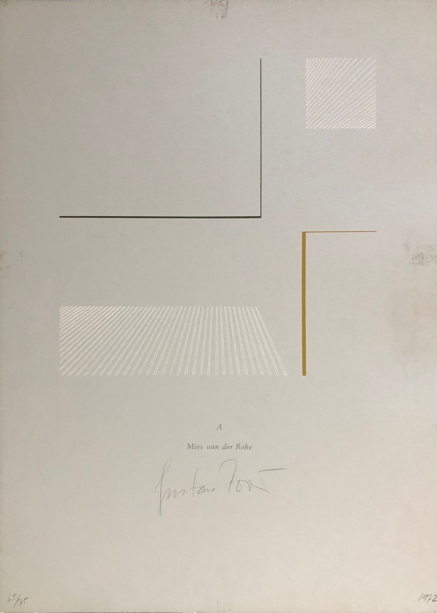 Gustavo Torner (b. 1925) lithograph 1972 signed: Gustavo Torner (b. 1925) Lithograph from the series " Serie Sur Geometries " year : 1972 signed, titled and dated. On board. Edition total : 75 (other lithos listed) He is one of the greatest exponent