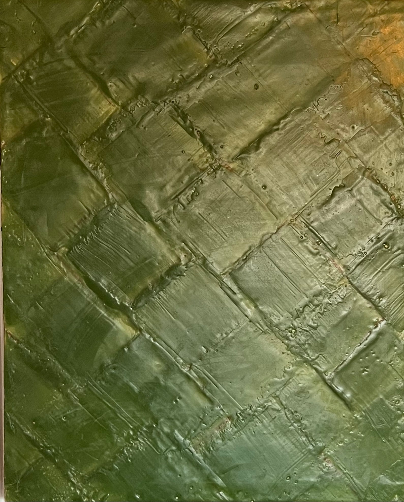 Charles Christopher Hill (B. 1948) American -Painting- Significant provenance: Charles Christopher Hill (b. 1948) Painting - encaustic painting from 1978 , signed / dated/ inscribed on verso. Important artist w/ important provenance from the personal collection of Laura