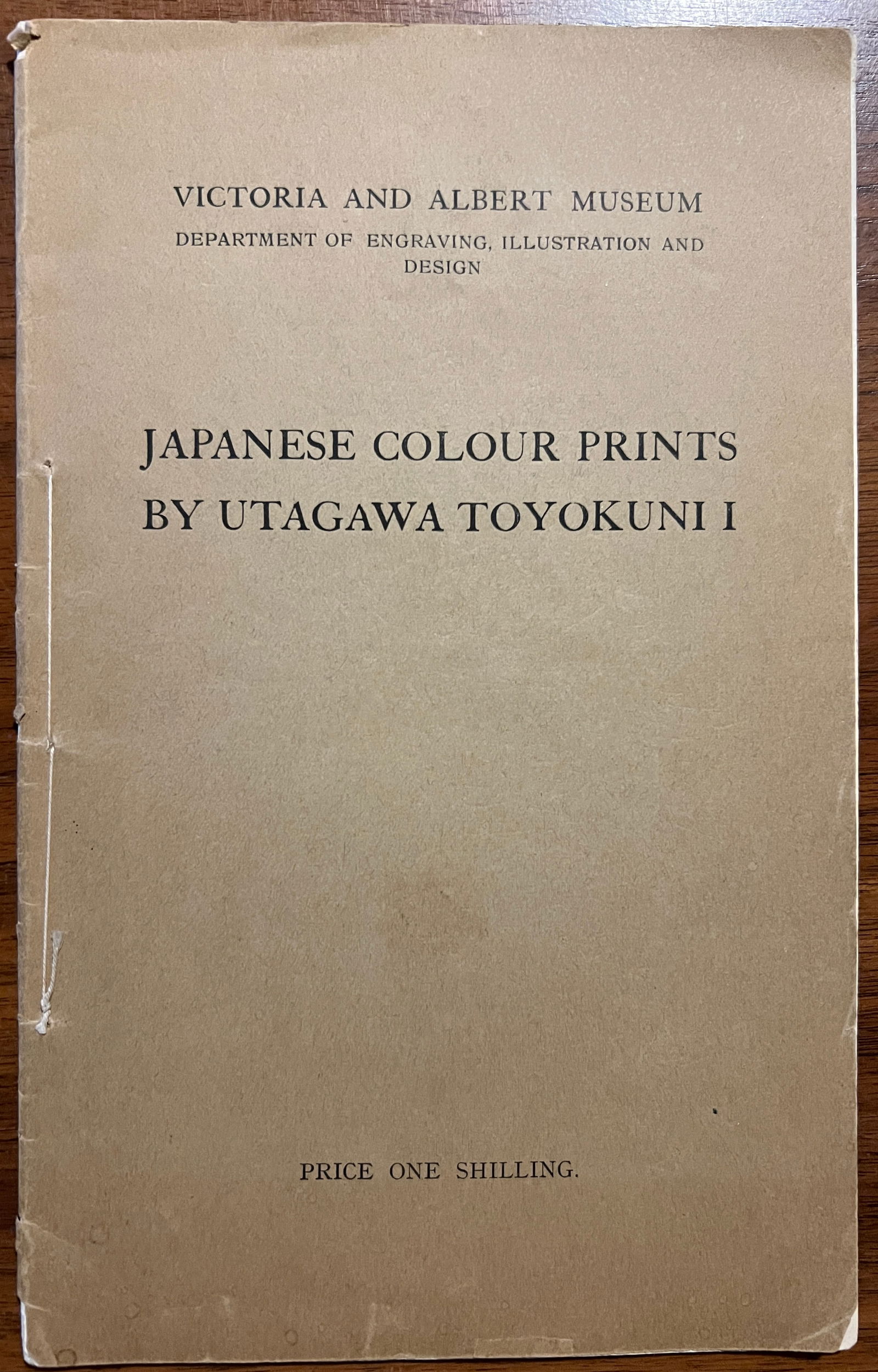 Japanes Colour Prints by Utagawa Toyokuni-1920: Japanese Colour Prints by Utagawa Toyokuni. Victoria and Albert Museum. Year: 1920 Publised in London. Great catalog. 9 1/2 x 6"