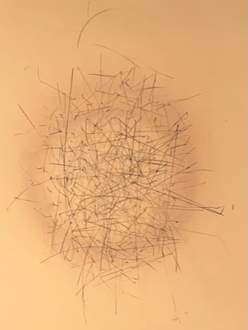 Ernest Posey (1937-2007) Graphite and Air Brush mix medium: Ernest Posey (1937-2007) Unique studio work by Posey. Mixed medium composed of graphite and air brush. Signed lower right and dated.