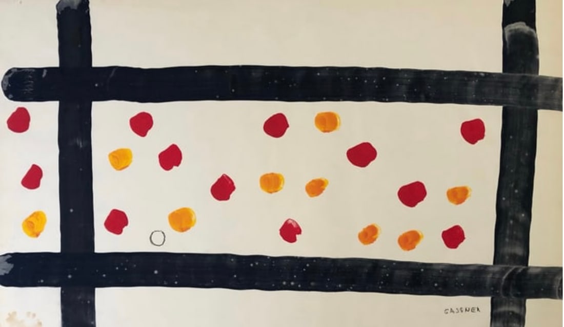 Charles Gassner - original 1960's: Charles Gassner - original charcoal pastel from the 1960's. Dimension 20 1/2 x 34" Signed. Prominent artist collect worldwide