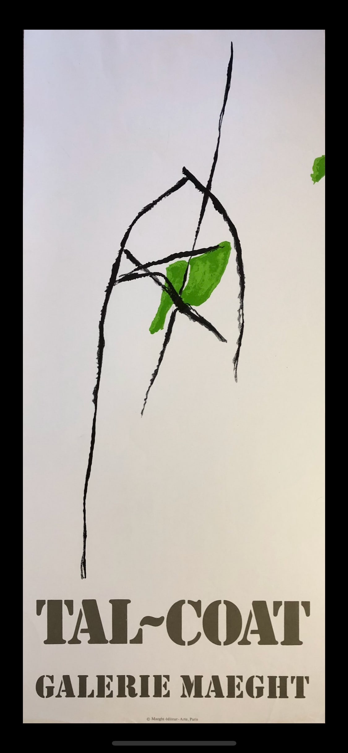 Tal-Coat - Galerie Maeght lithograph: Pierre Tal-Coat ( 1905-1985) France Galerie Maeght Maeght editeur - Arte Paris 31 1/4 x 13 3/4" lithograph Founder of Tachisme which is the French style of Abstraction