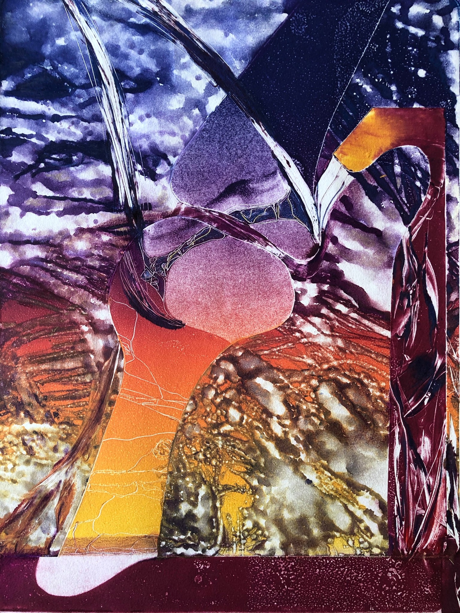 Ellen Kieffer- monoprint - 2