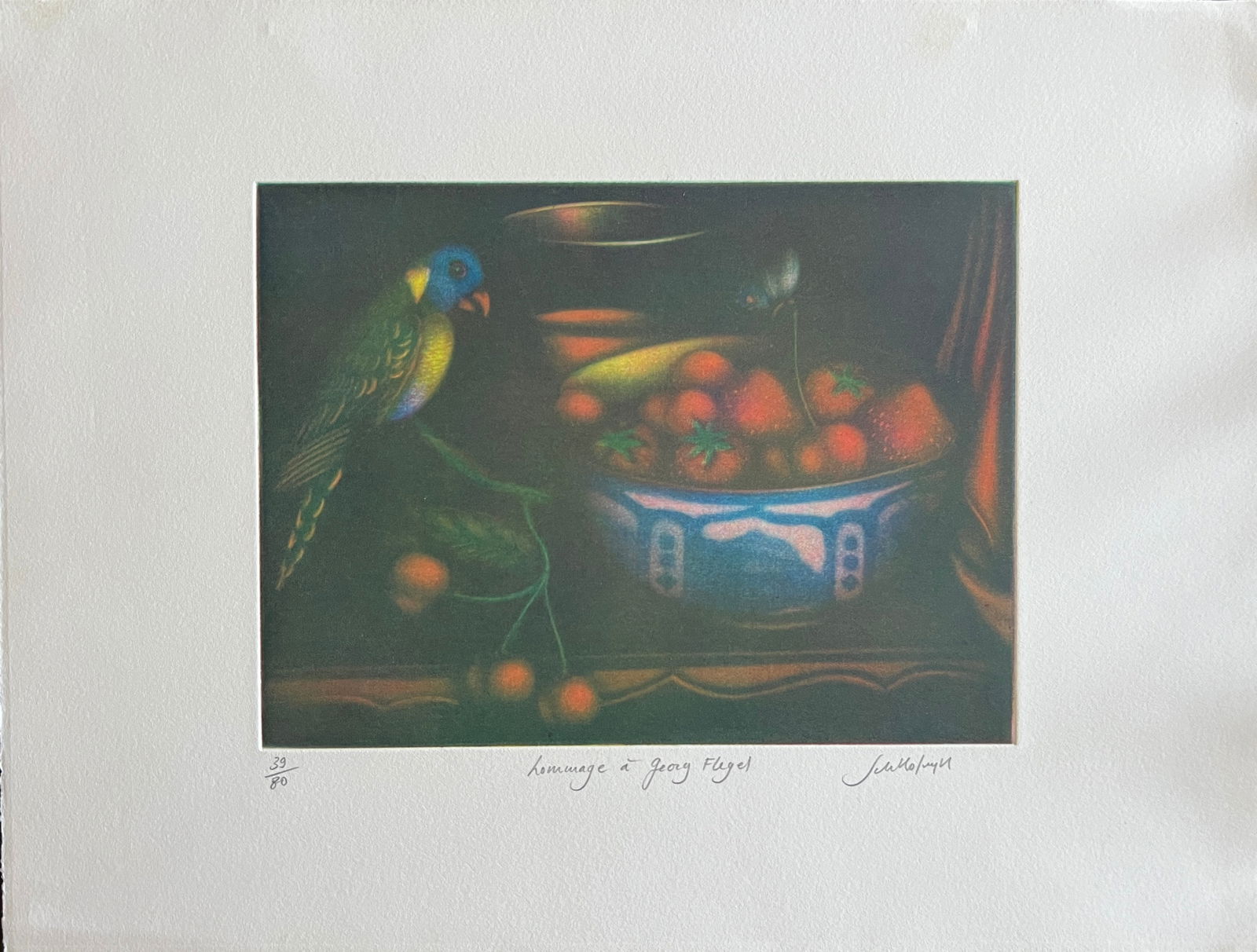 LaurentScholnyk - mezzotint signe: Laurent Schkolnyk - Mezzotint Edition # 39 / 80 Titled and Signed on the bottom. Dimension: 12 x 15 3.4" Great color Laurent Schkolnyk is one of the very few masters of the mezzotint