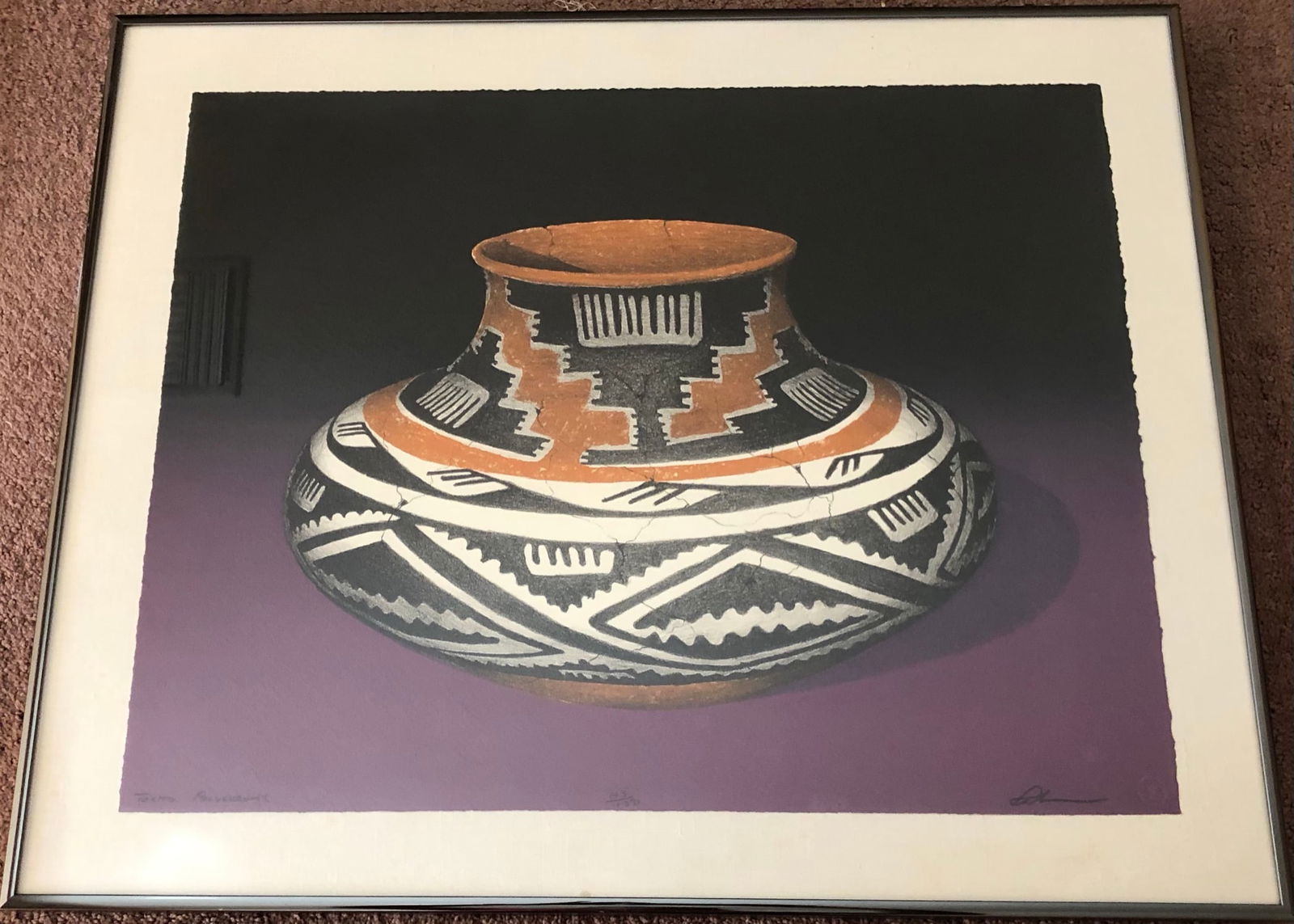 Michael Raburn (b. 1951)-Signed: Michael Raburn - Title: Tonto Polychrome signed lower right plus embossed stamp. Edition 103 / 150 Frame: 21 x 26" Michael Winslow Raburn is a renowned master printer and artist. He has
