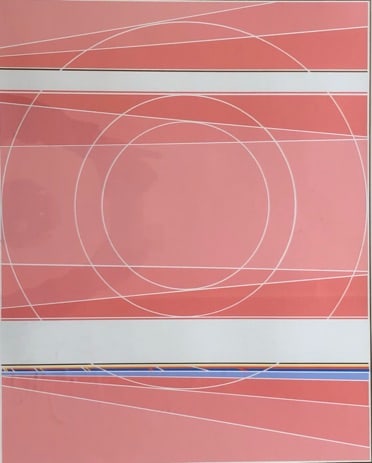 Soren Edsberg (b. 1945) Denmark: Soren Edsberg (Denmark) Silkscreen - Signed lower right. Title: The Course of Life EA edition Frame: 27 x 23" Site: 21 x 16 1/2" Labe verso: Kona Frame Shop Hawaii His work has been