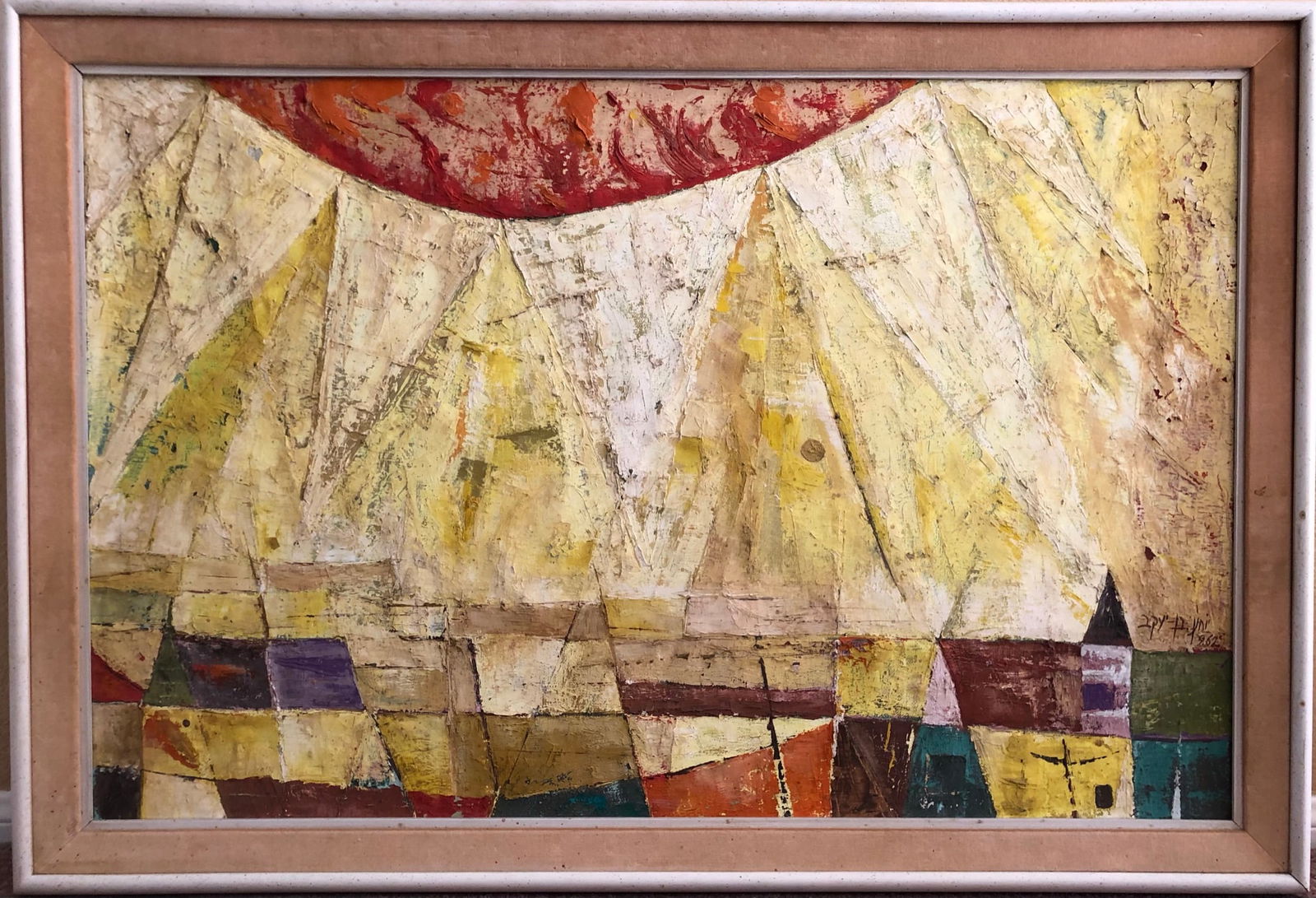 Yochanan Ben Ya'akov (Israeli)-o 1962 Painting (1 of 3)