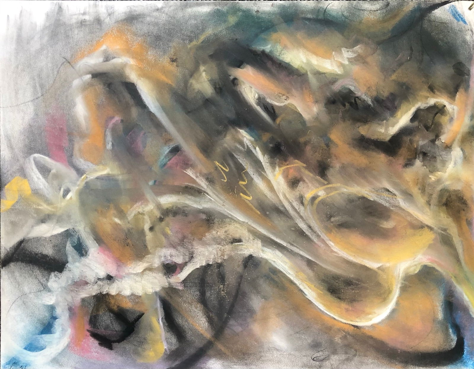 Luiz - Mid Century Pastel: Luiz - Signed and Dated 1961 Pastel Mix Media on Paper