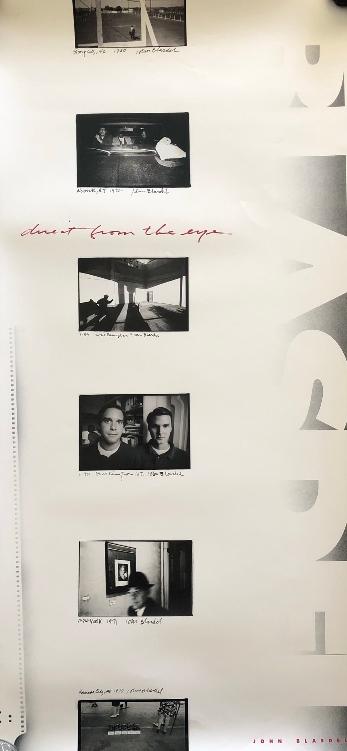 John Blasdel -Direct from the Eye: John Blasdel Title: Direct from the Eye printing: Smith Grieves Company Photography by: John Blasdel Dimension 30 x 14"