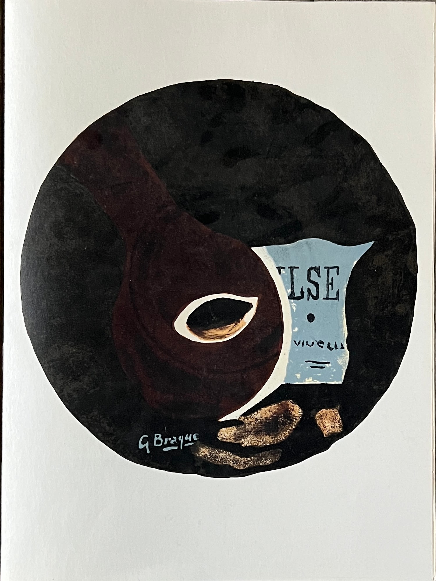 Georges Braque (1882-1963) Lot of 2 lithographs from 1960 mid century: Georges Braque (1882-1963) Includes two lithographs: 1) "Valse" created in 1960 dimension 15 x 11" 2) "La Frame" created in 1960 w/ text on verso. This is part of 8 pages including poem by