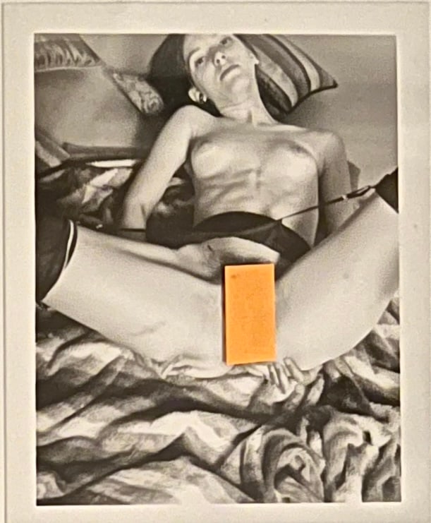 Vintage Erotic Nude Model Black/White Photograph for Magazine: Vintage Erotic Adult Art Nude Black and White Mid Century Professionally Shot Photograph for Adult Magazine Framed: 11 1/2 x 9 1/2 " Phot: 5 x 4 "