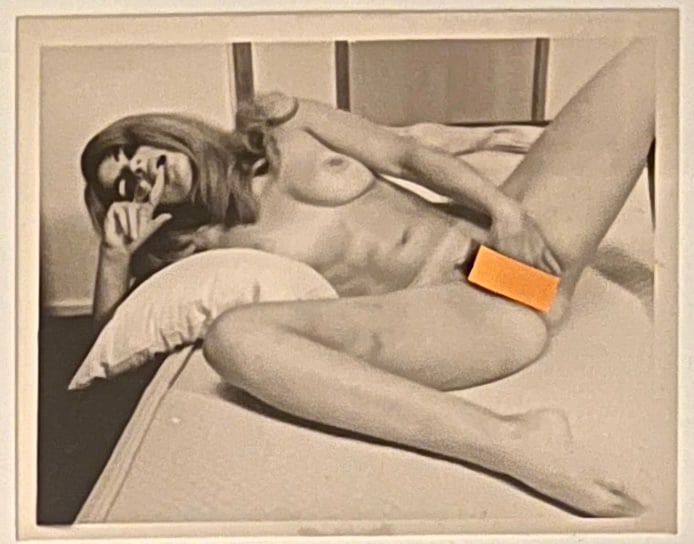 Vintage Erotic Nude Model Black/White Photograph for Magazine: Vintage Erotic Adult Art Nude Black and White Mid Century Professionally Shot Photograph for Adult Magazine Framed: 11 1/2 x 9 1/2 " Phot: 5 x 4 "