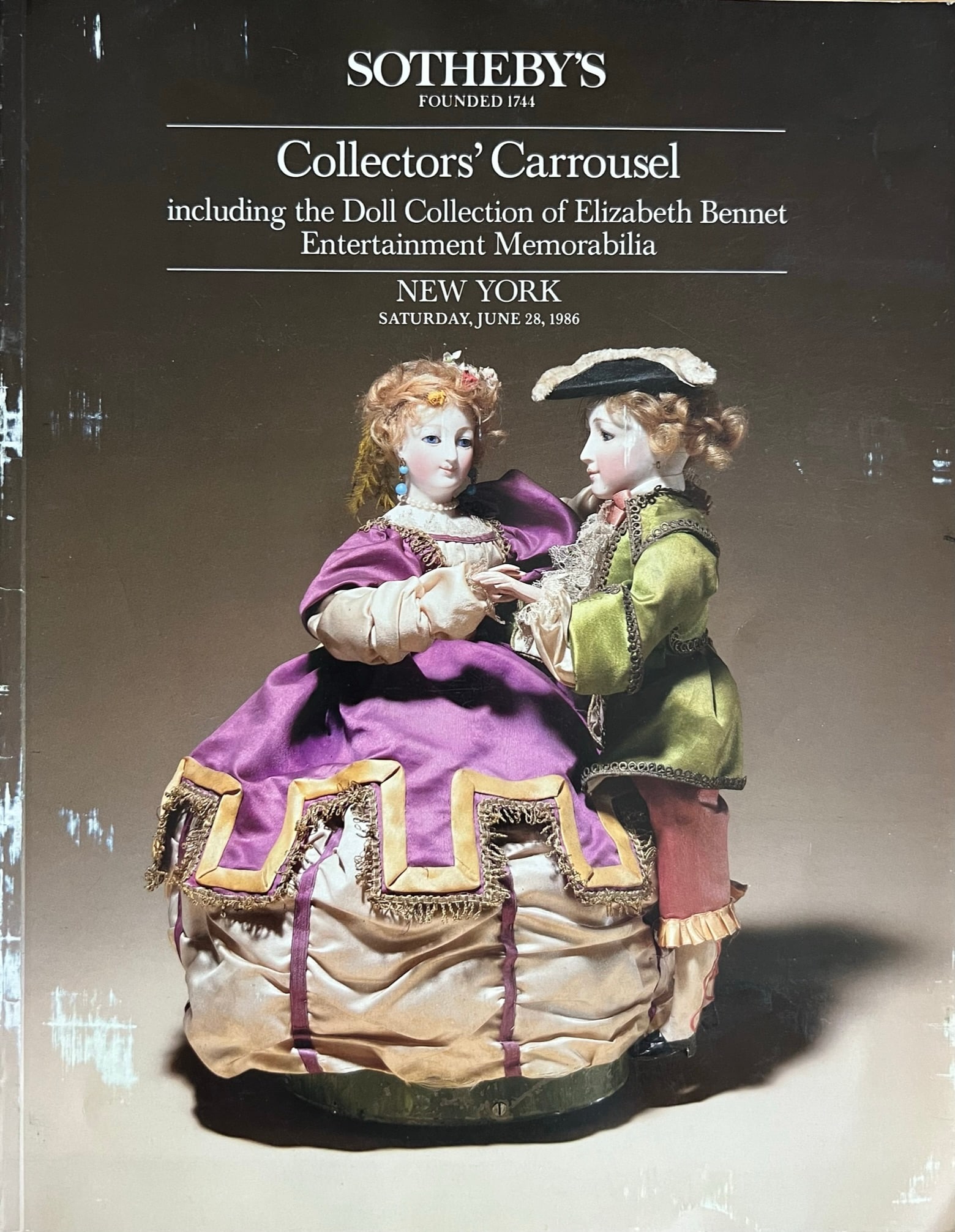 Sotheby's Catalog Doll Collection 1986: Sotheby's Catalog - Collector Carousel including Doll Collection of Elizabeth Bennet 6/28/86