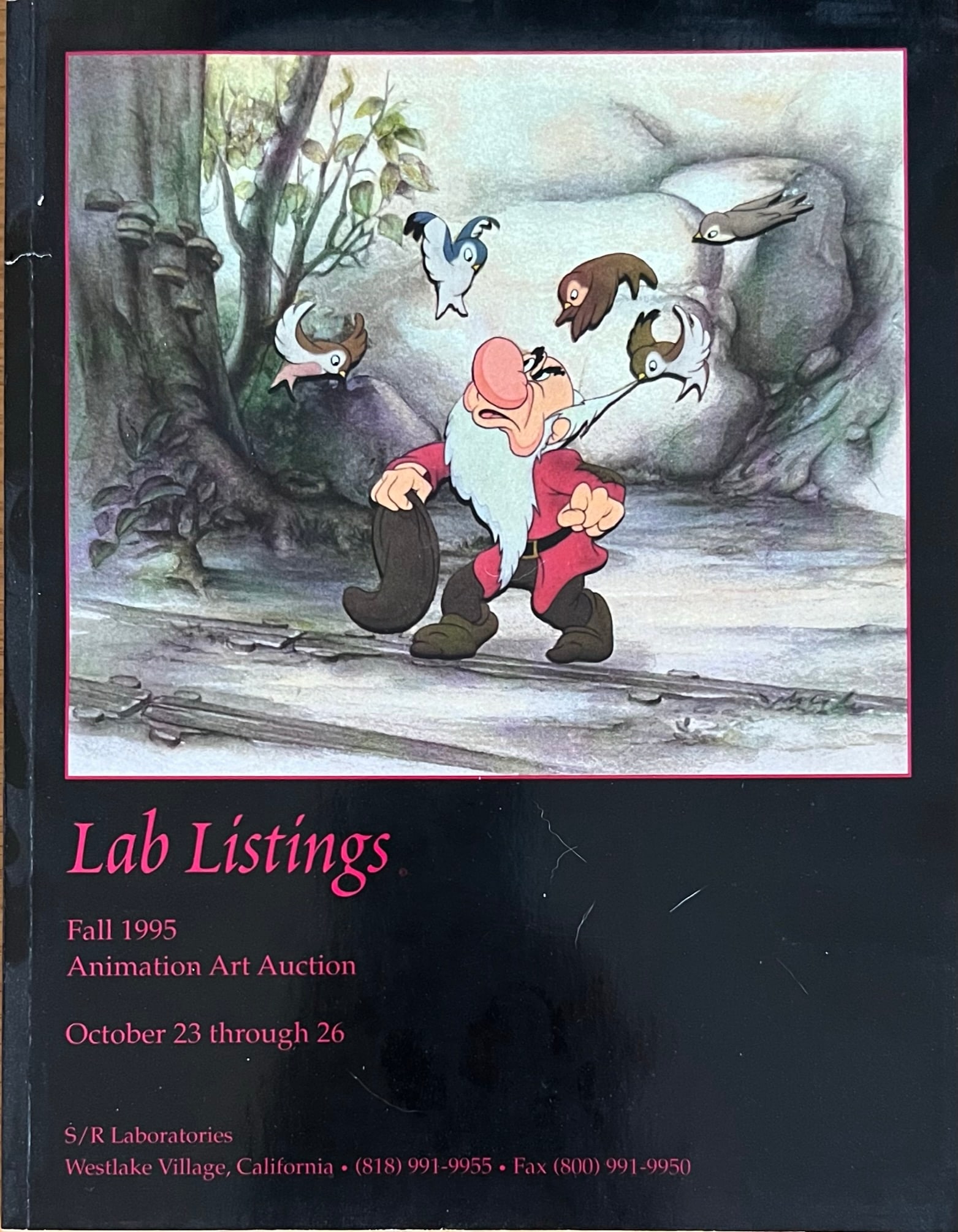 Animation Art Auction Fall 1995 Catalog: Lab Listing Fall 1995 Catalog - Animation Art Auction California