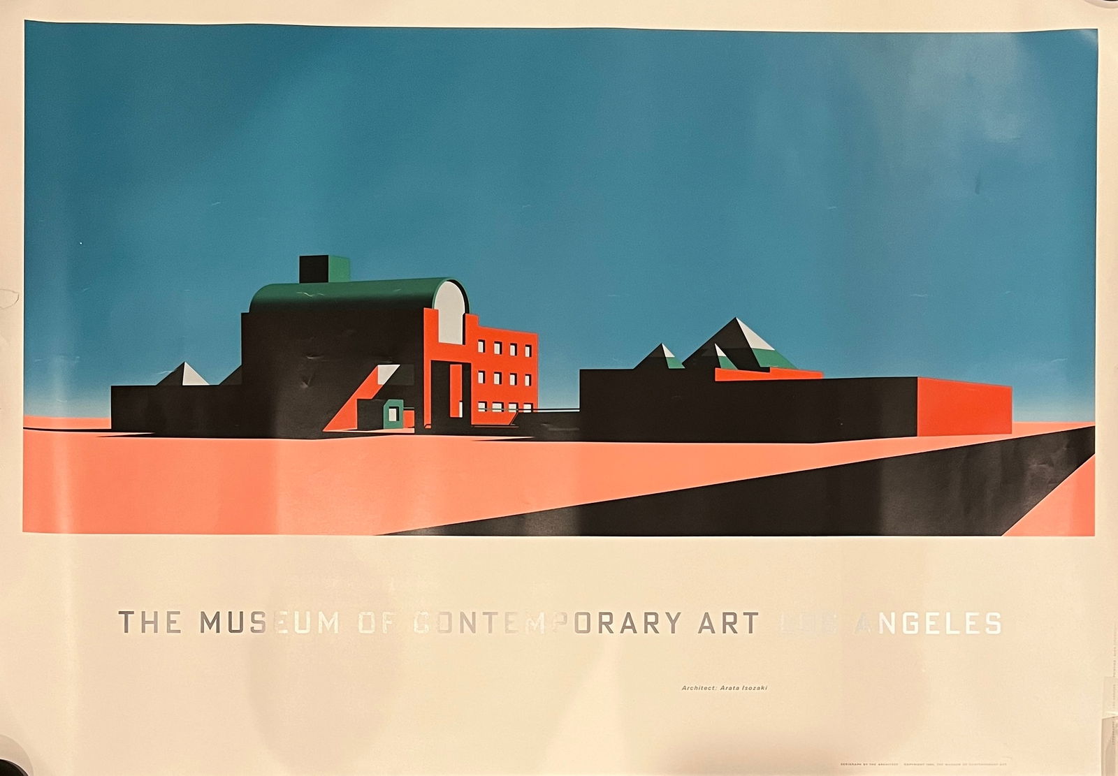 Arata Isozaki - The Museum of Contemporary Art - vintage 1985: The Museum of Contemporary Art- designed by architect Arata Isozaki. Vintage 1985. design ref to "MOCA #1). Dimension: 27 1/4 x 38 1/2"