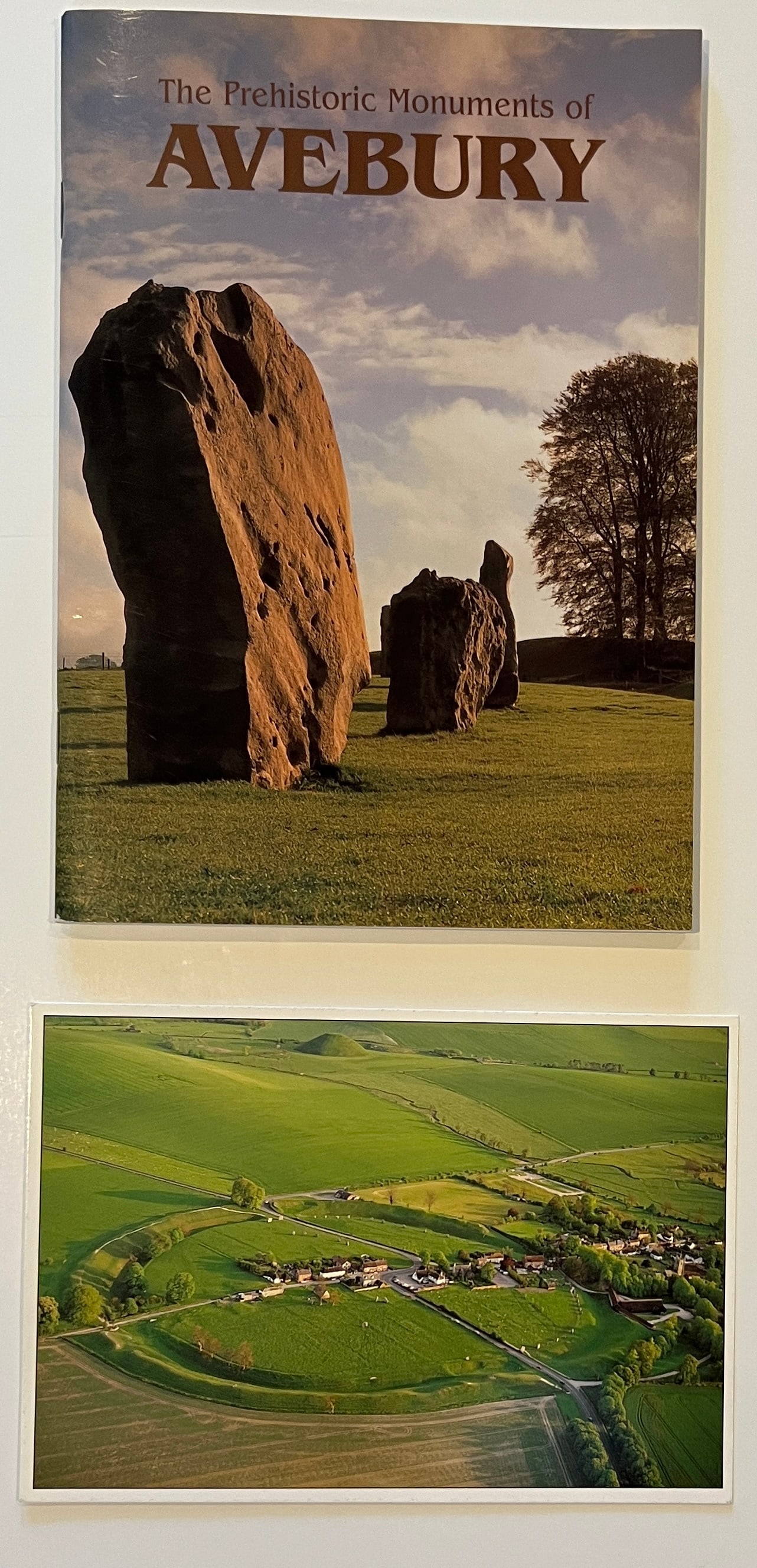 The Prehistoric Monuments of Avebury 56 page book plus postcard: The Prehistoric Monuments of Avebury - published by English Heritage, London. 56 pages. A nice postcard included " Avebury from the Air"