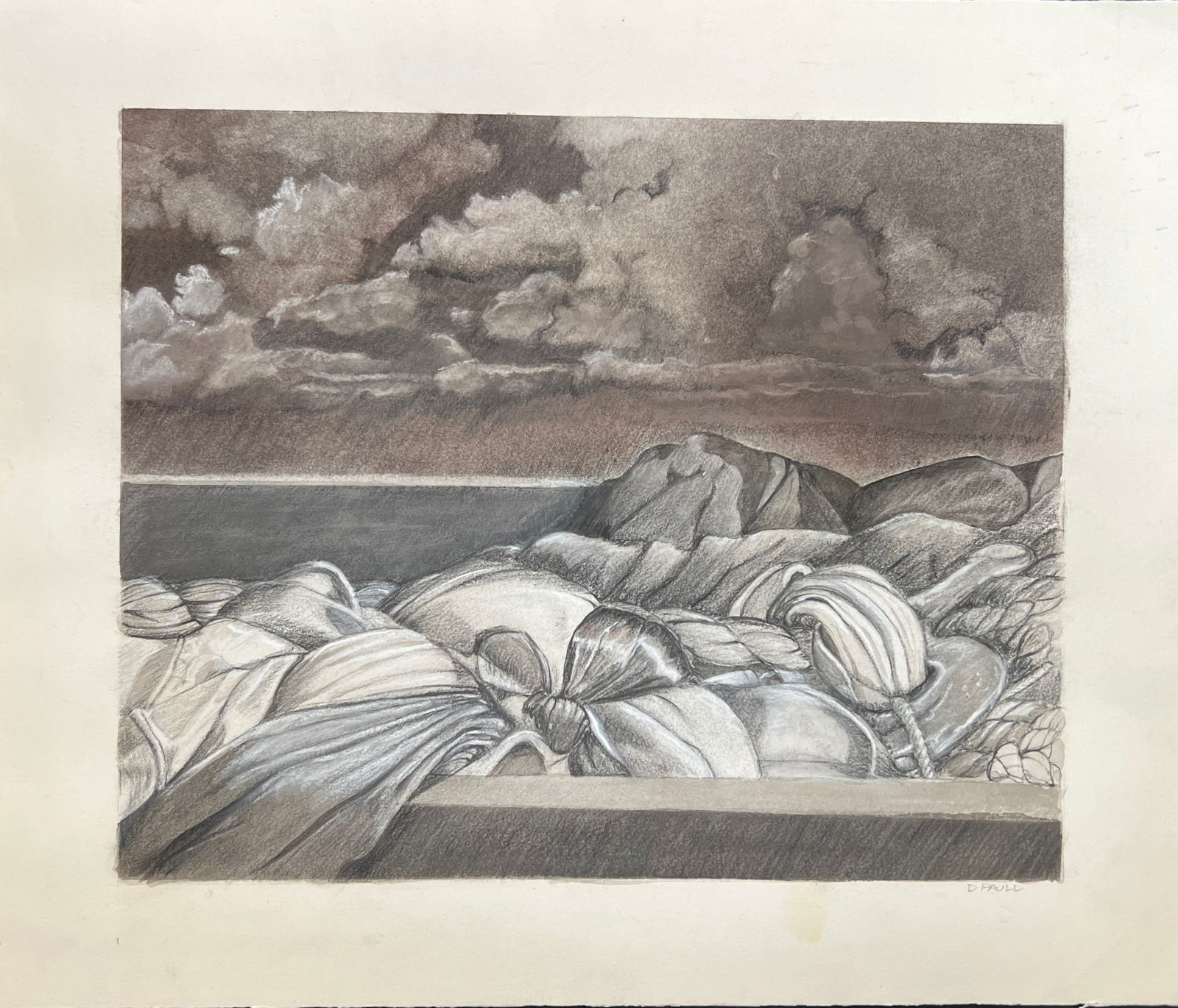 Donald Paull ( Australia) Charcoal Landscape (1 of 3)